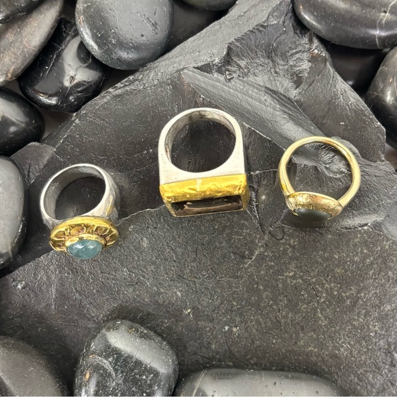 NAVA ZAHAVI 24k Gold & Sterling Silver Aventurine Ring - Picture 6 of 6